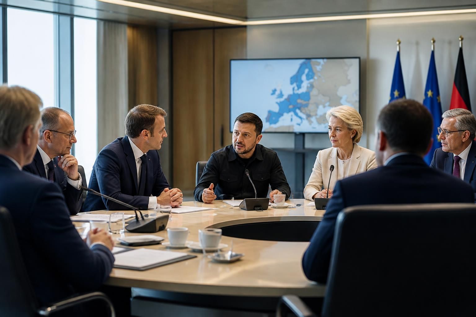 au g7, zelensky et les dirigeants européens explorent la possibilité d'inclure trump dans les pourparlers de paix afin de renforcer les efforts diplomatiques.
