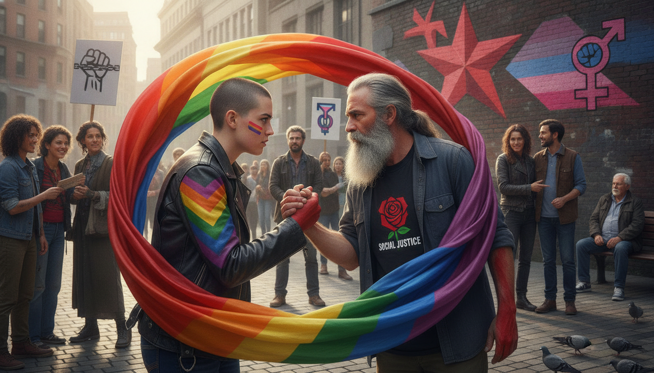 explorez les relations souvent complexes entre la gauche politique et le mouvement lgbt+, mettant en lumière leurs convergences et divergences historiques et actuelles.