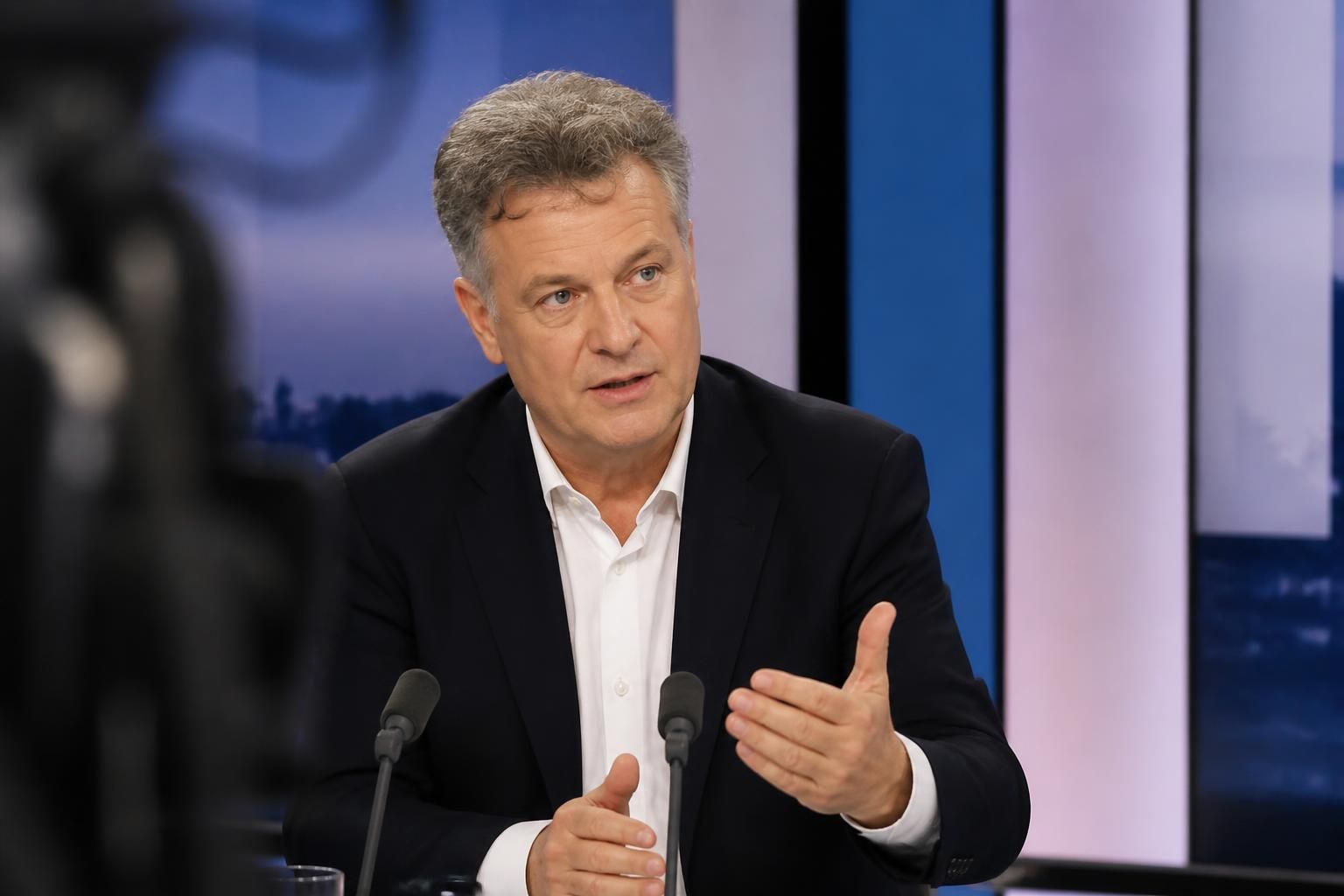 Fabien Roussel en direct sur France 2 : interventions marquantes dans Les 4 Vérités rapportées par Parlons Politique suivez fabien roussel en direct sur france 2 avec ses interventions marquantes dans les 4 vérités, rapportées par parlons politique. analyse et décryptage politique en temps réel.