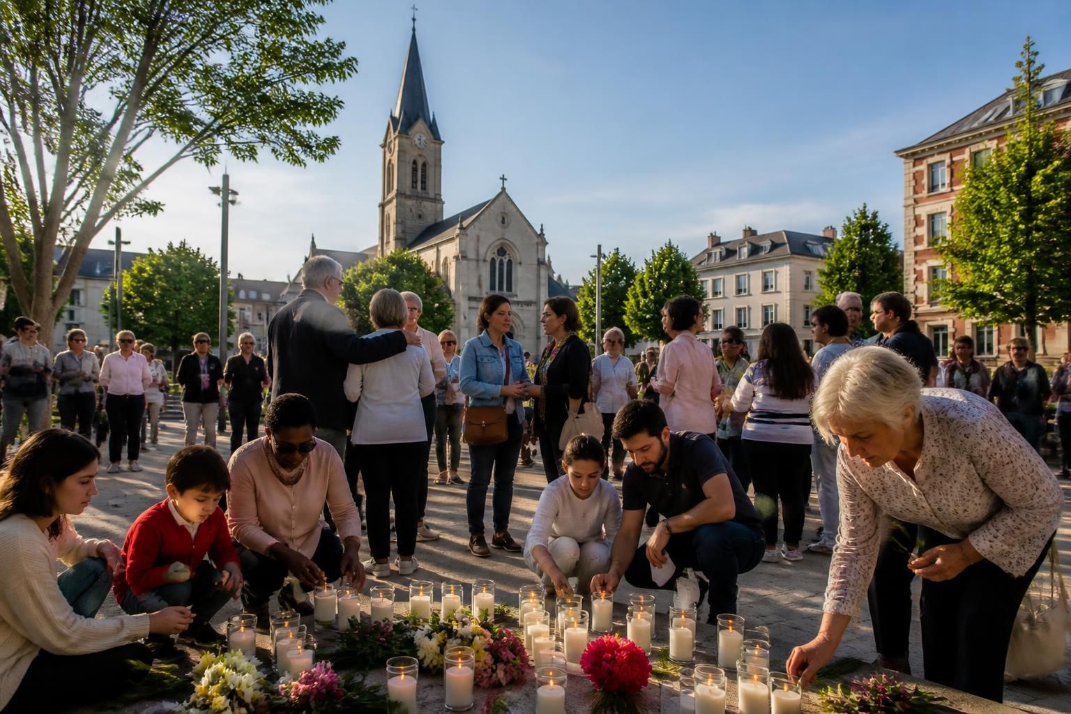 saint-étienne-du-rouvray, dix ans après la tragédie du père hamel : retour sur la résilience d'une communauté unie qui trouve la paix et l'espoir malgré la douleur.