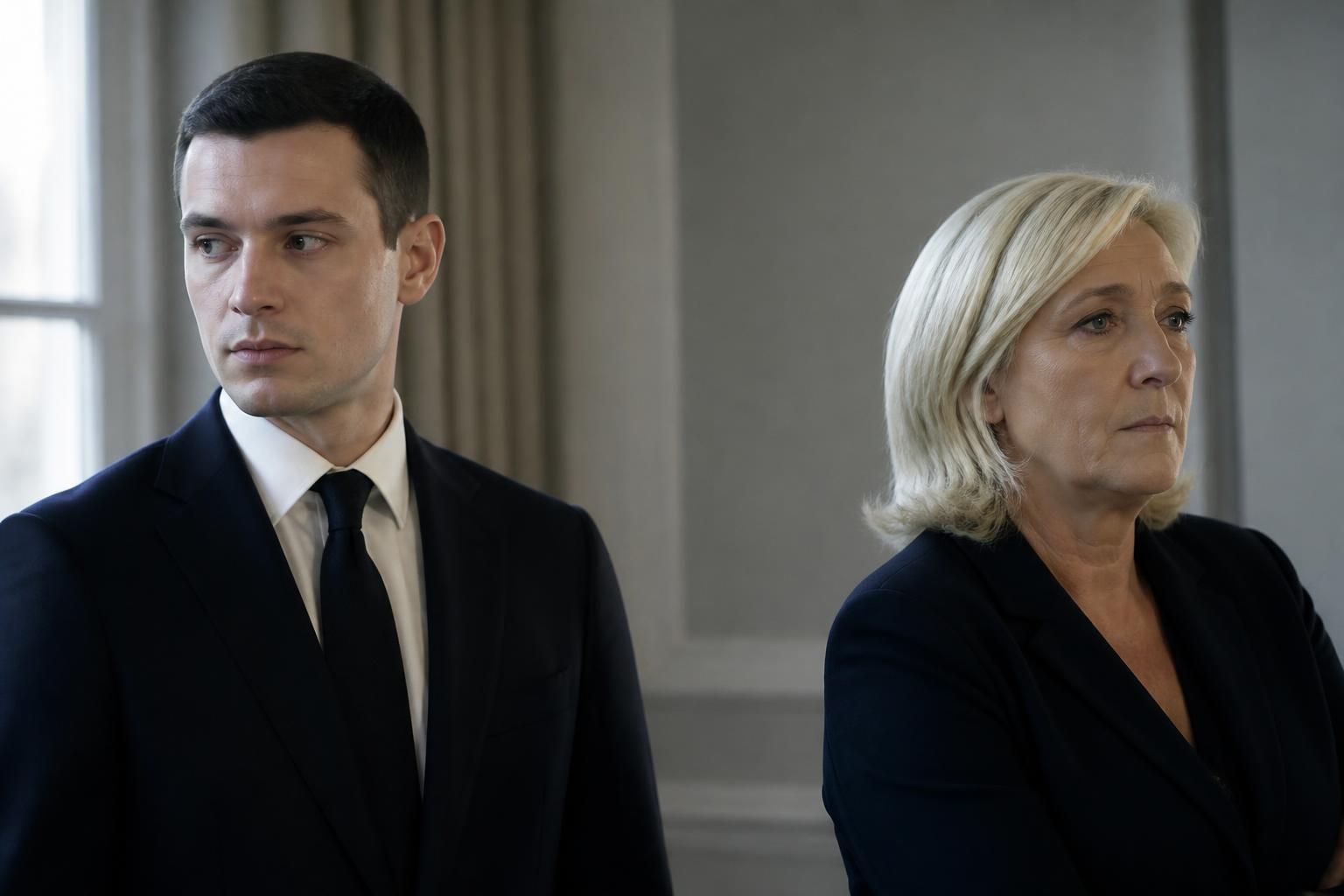 analyse des premiers signes de fracture entre bardella et le pen au sein de l’extrême droite française, révélant des tensions et divergences politiques.