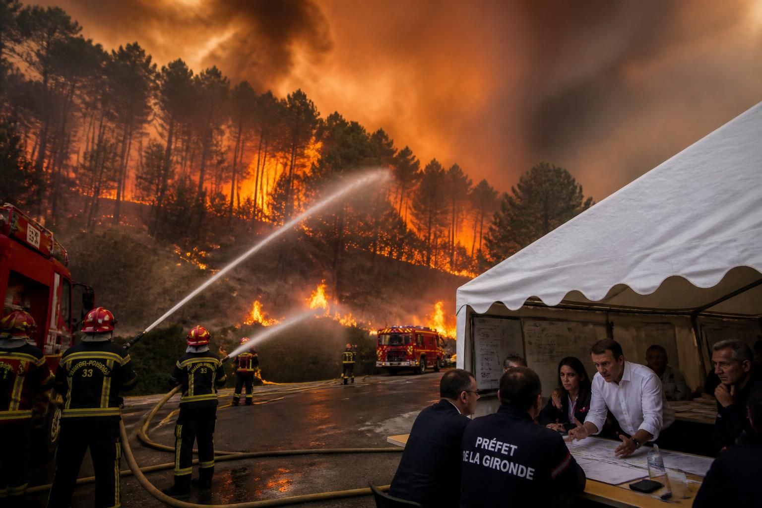 découvrez les enjeux des incendies en gironde, où la lutte acharnée contre les flammes se conjugue avec des défis politiques importants pour la région.