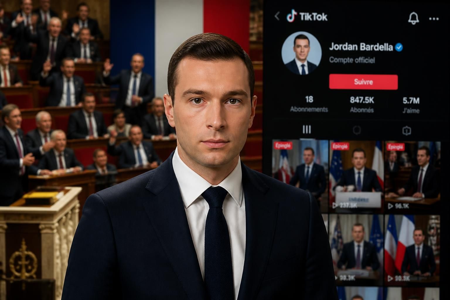 découvrez le compte officiel tiktok de jordan bardella et son rôle central dans un débat parlementaire sur le pluralisme des réseaux sociaux en france.