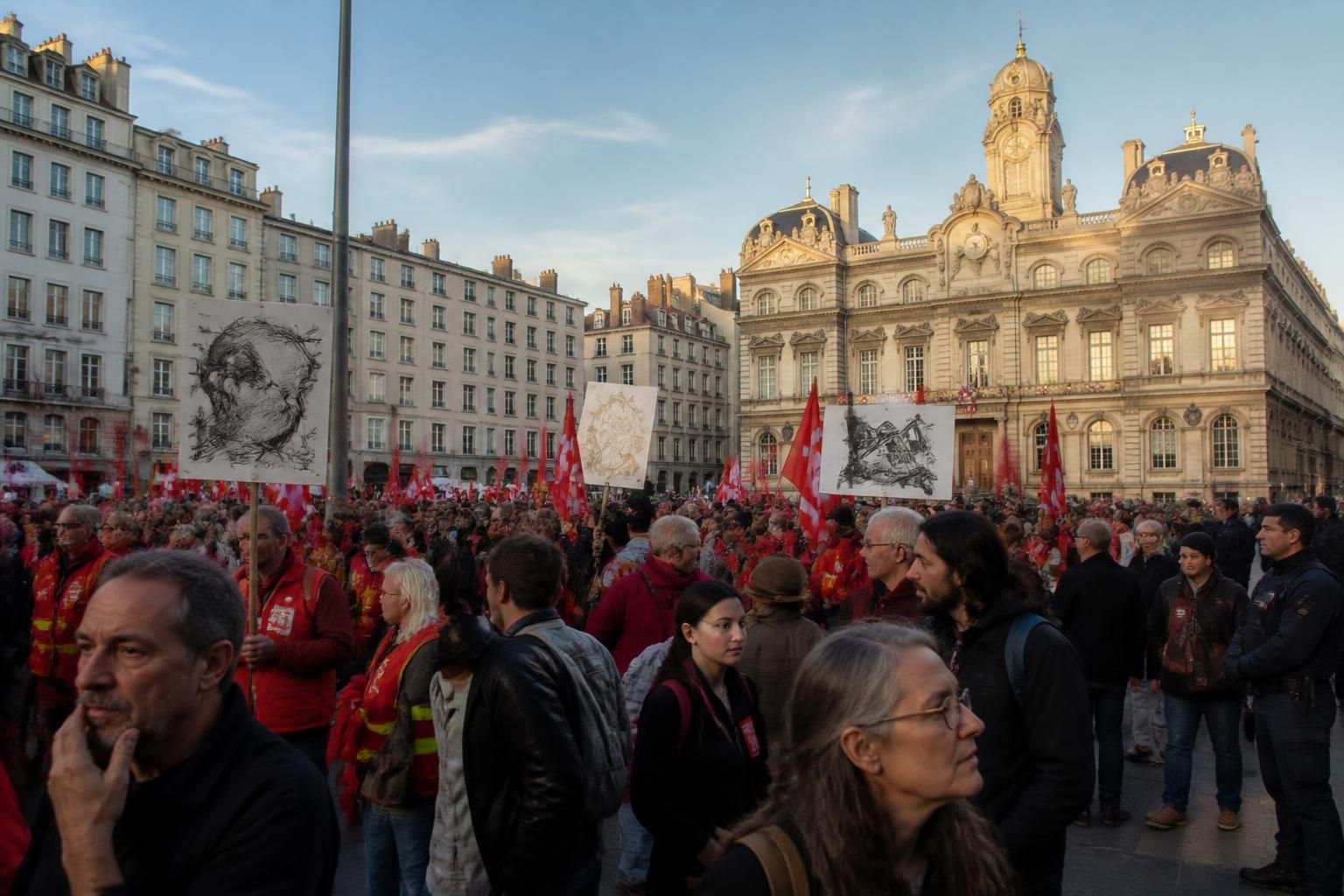 à lyon, la cgt se mobilise avec force pour s'opposer à un rassemblement d’extrême droite et condamner la glorification de la déportation, affirmant son engagement contre toutes formes d'extrémisme et de révisionnisme.