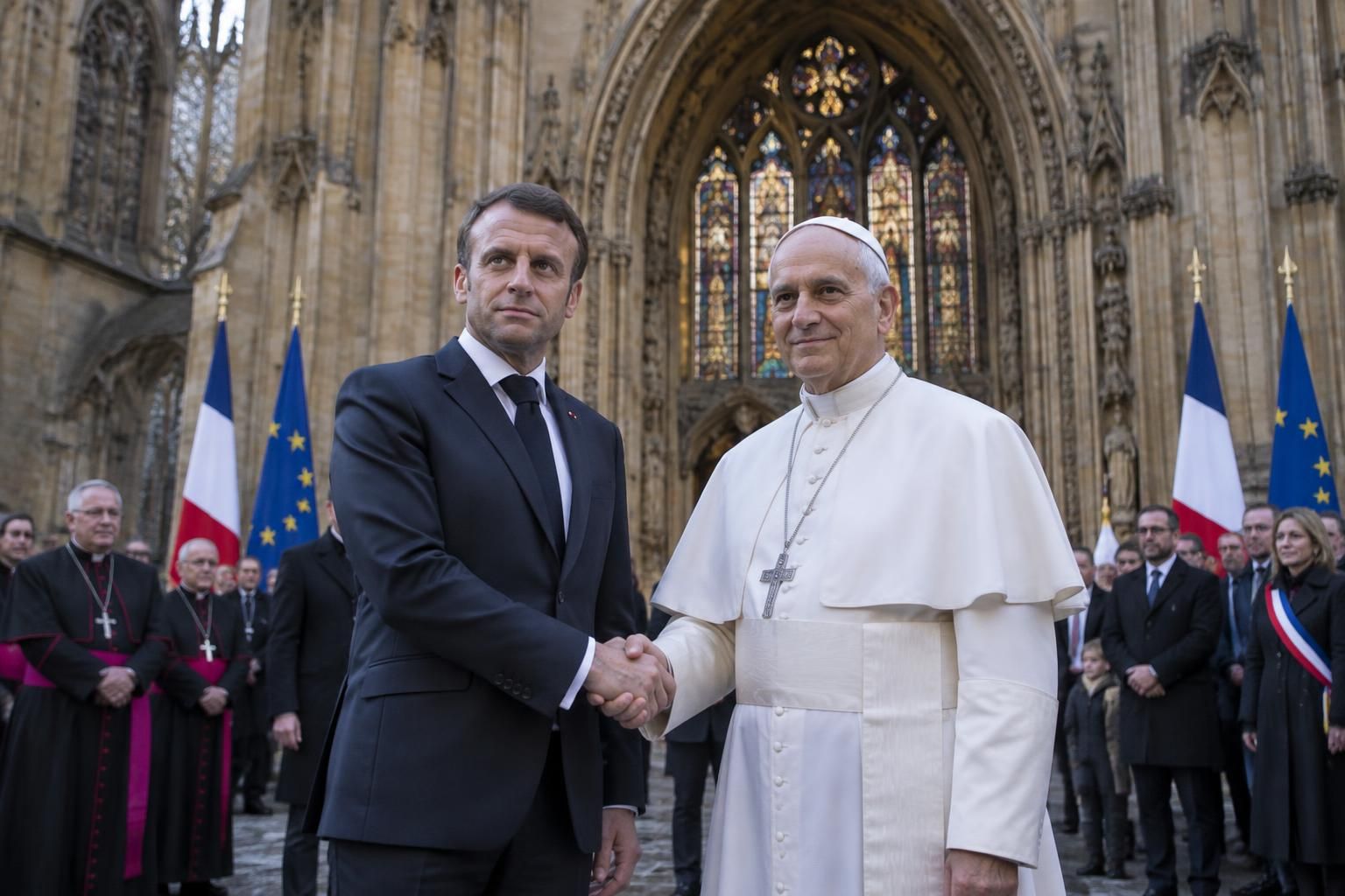 à metz, emmanuel macron et léon xiv célèbrent les racines chrétiennes de l’europe, tandis que leur mise en scène nourrit le débat sur le conservatisme.