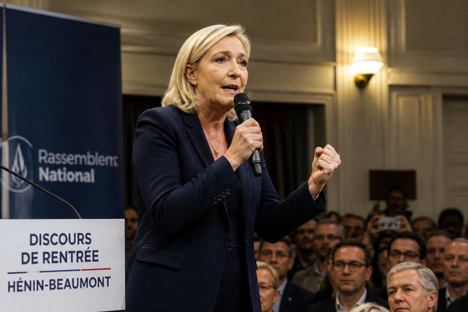 découvrez le discours de rentrée percutant de marine le pen lors du meeting à la salle municipale d'hénin-beaumont, entre engagement politique et message fort pour l'avenir.