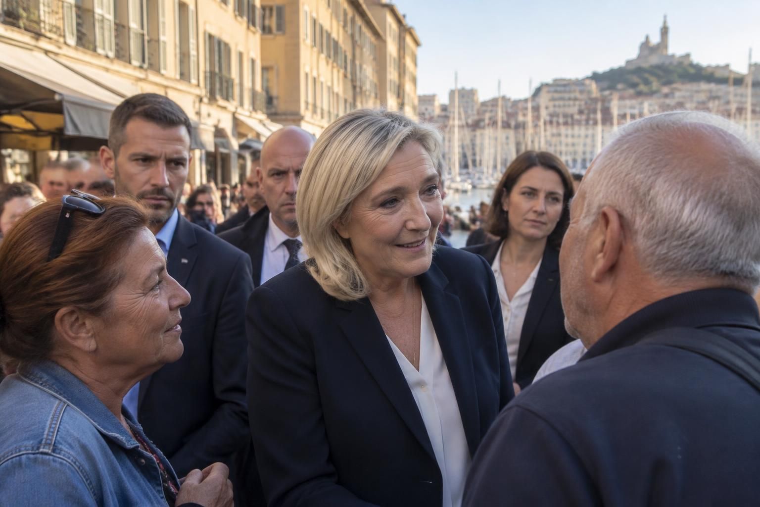 marine le pen se rend à marseille dans le cadre de la campagne municipale, selon public sénat. retour sur les enjeux de ce déplacement.